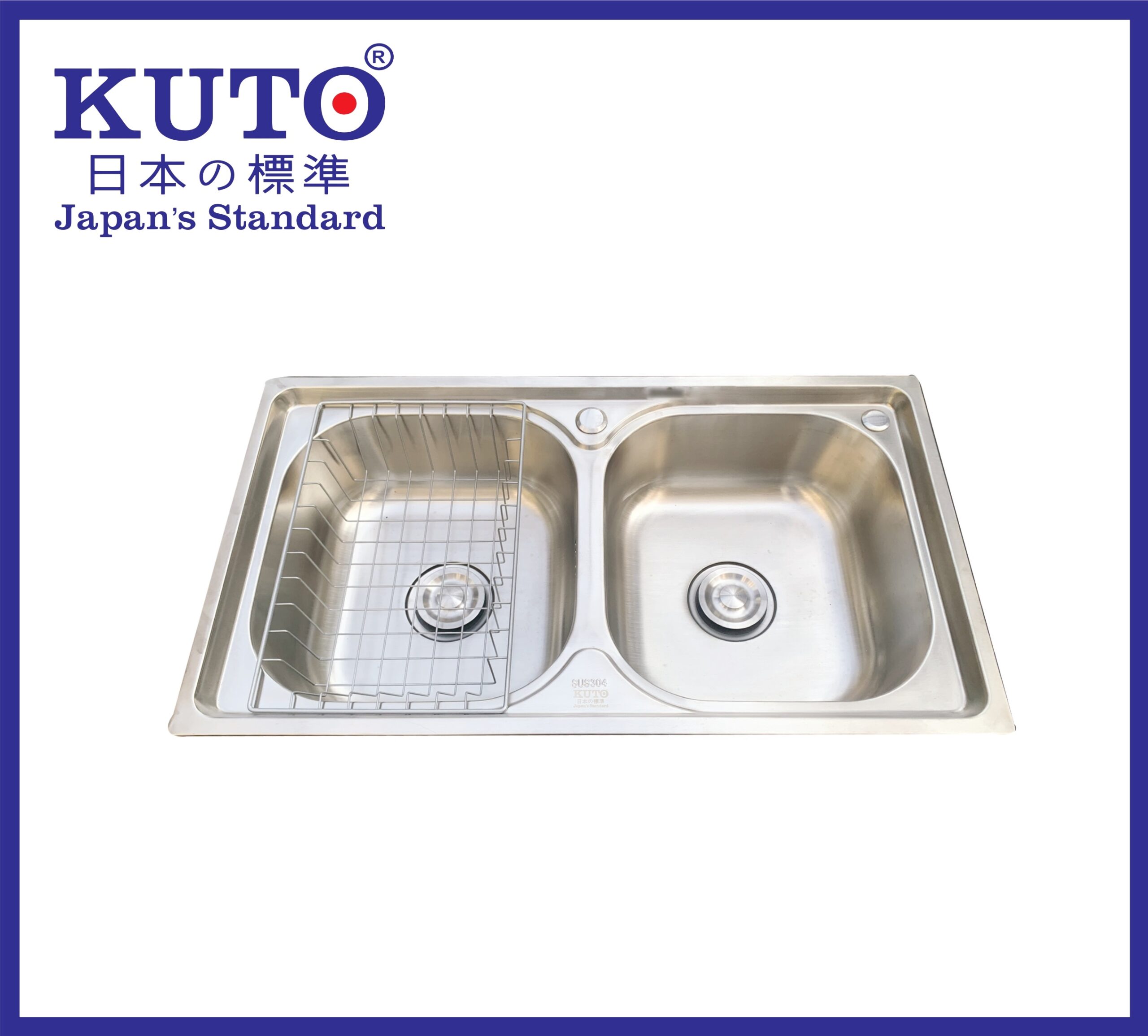 KUTO 日本製 304 ステンレスシンク 8245 (CRB6)