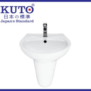 KUTO 日本製ワンホール中二階洗面器 (E012)
