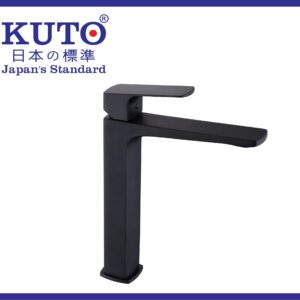 KUTO日本 製 銅 製の長い黒いボディのラバボ 蛇 口(K014）