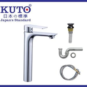 日本製 KUTO 角型ロングアーム Lavabo 蛇口 (KB001)