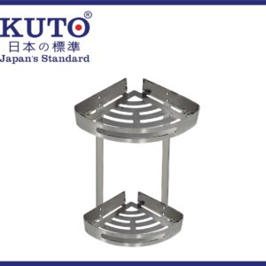 KUTO 日本製 コーナーシェルフ 201 ポリッシュステンレス (KKG03)