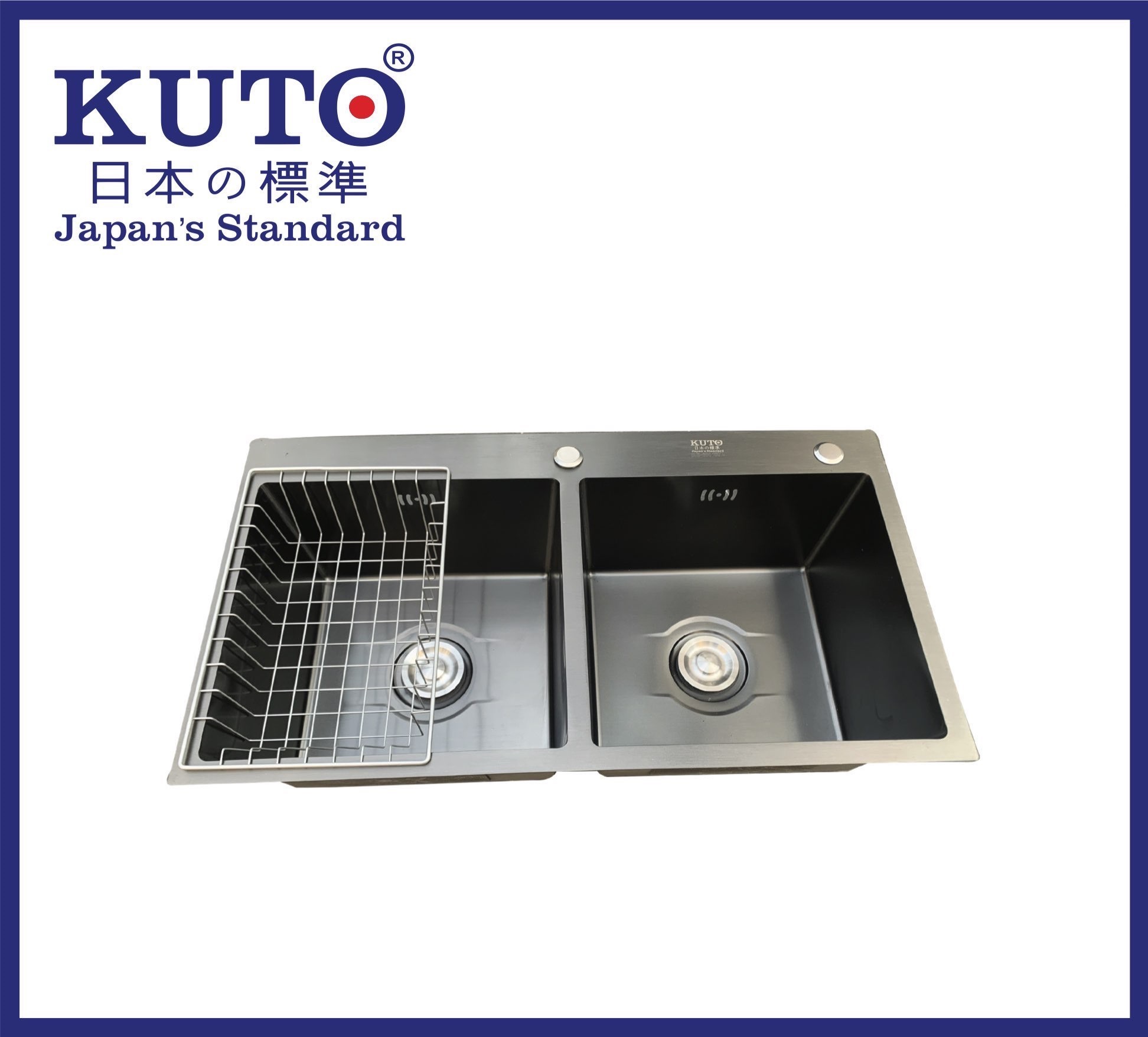 KUTO 日本製 304 ステンレスシンク 8245DE (M001)