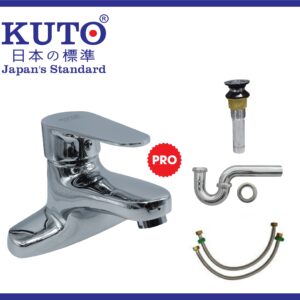 FE塩害対策3ホールシンク蛇口日本製KUTO銅ハンドル付き(VO5)