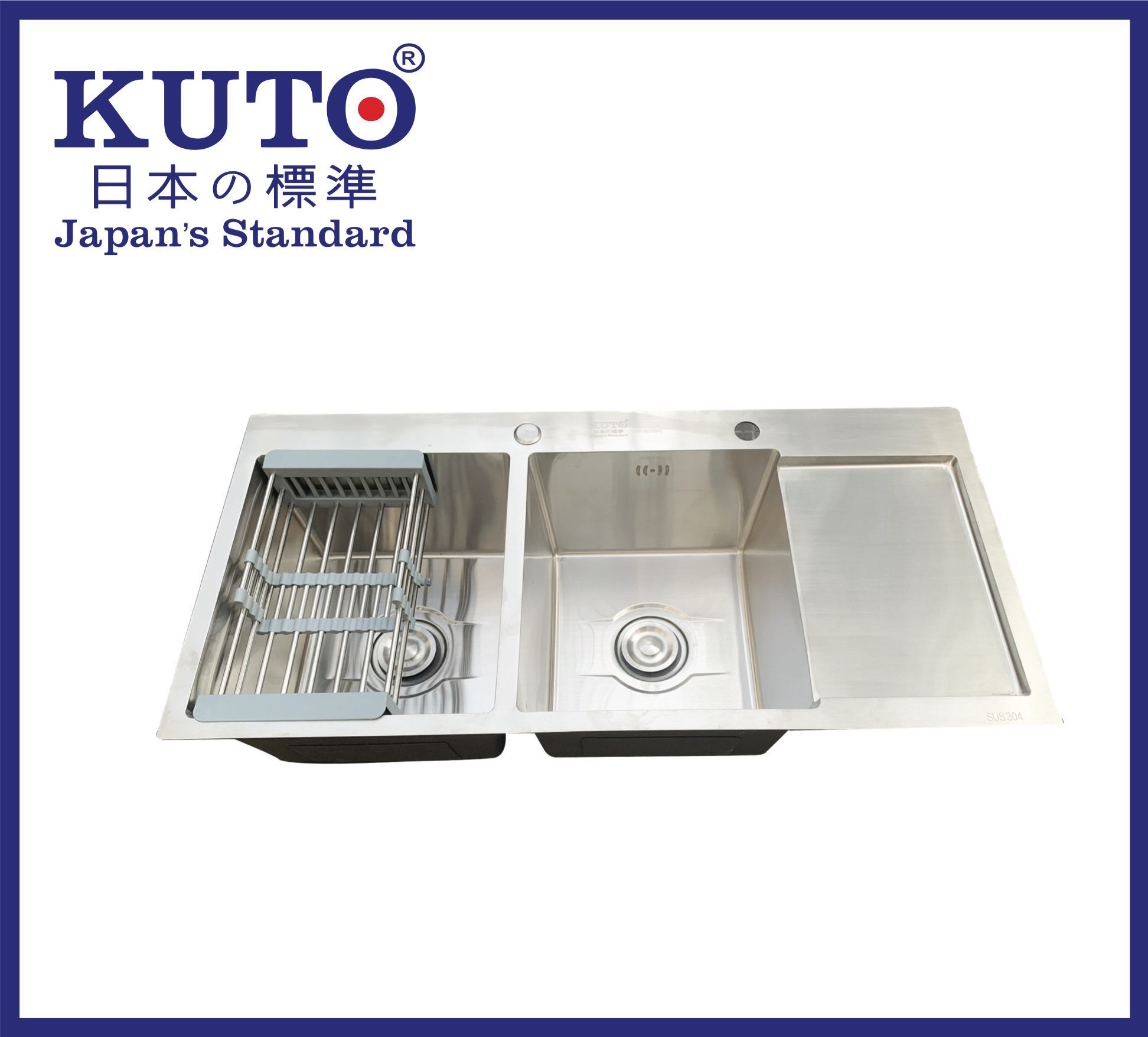 KUTO 日本製 304 ステンレスシンク (M002)