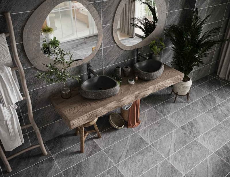 Sàn nhà sắc xám mang đến sự sang trọng và tinh tế