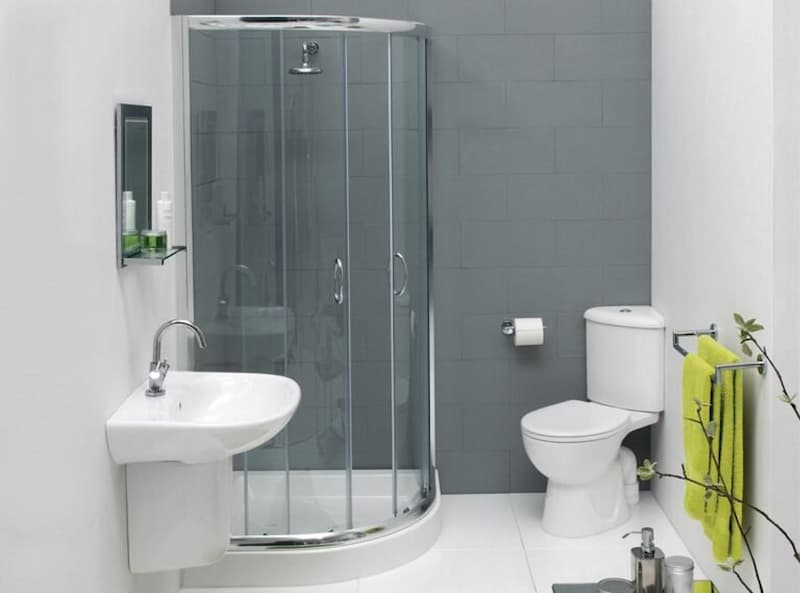 Bồn cầu thiết kế quay góc 45 độ để tiết kiệm diện tích, giảm thiểu tối đa không gian chết