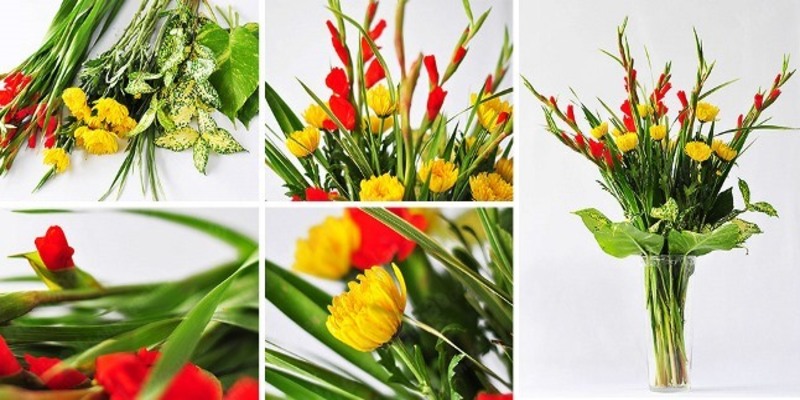 Cách cắm hoa cúc vàng để bàn thờ cực đơn giản ai cũng làm được