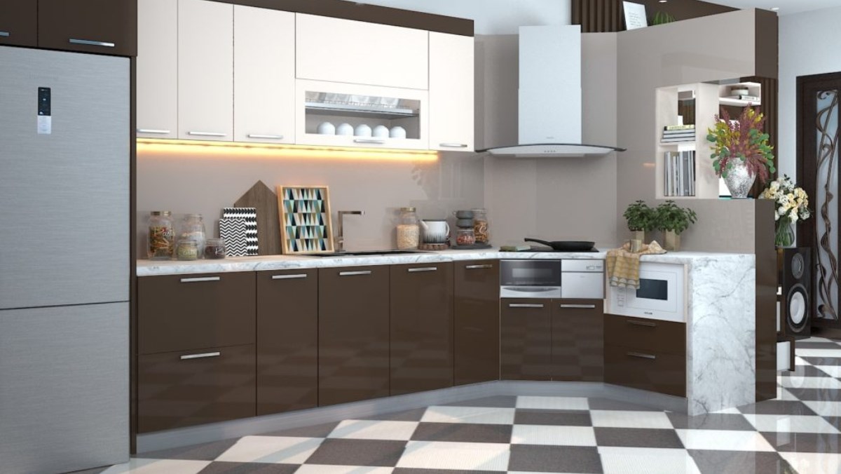 Bạn nên thực hiện cách đặt bếp trong nhà vị trí khuất, người lạ khó nhìn thấy khi đứng ở cửa chính