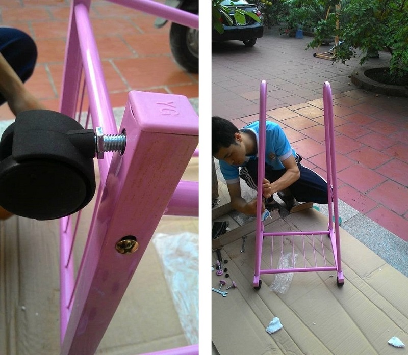 Hướng dẫn chi tiết cách lắp gương đứng di động