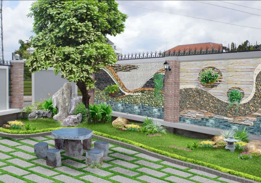 Hãy cân nhắc về màu sắc và hình dạng khi thiết kế sân vườn