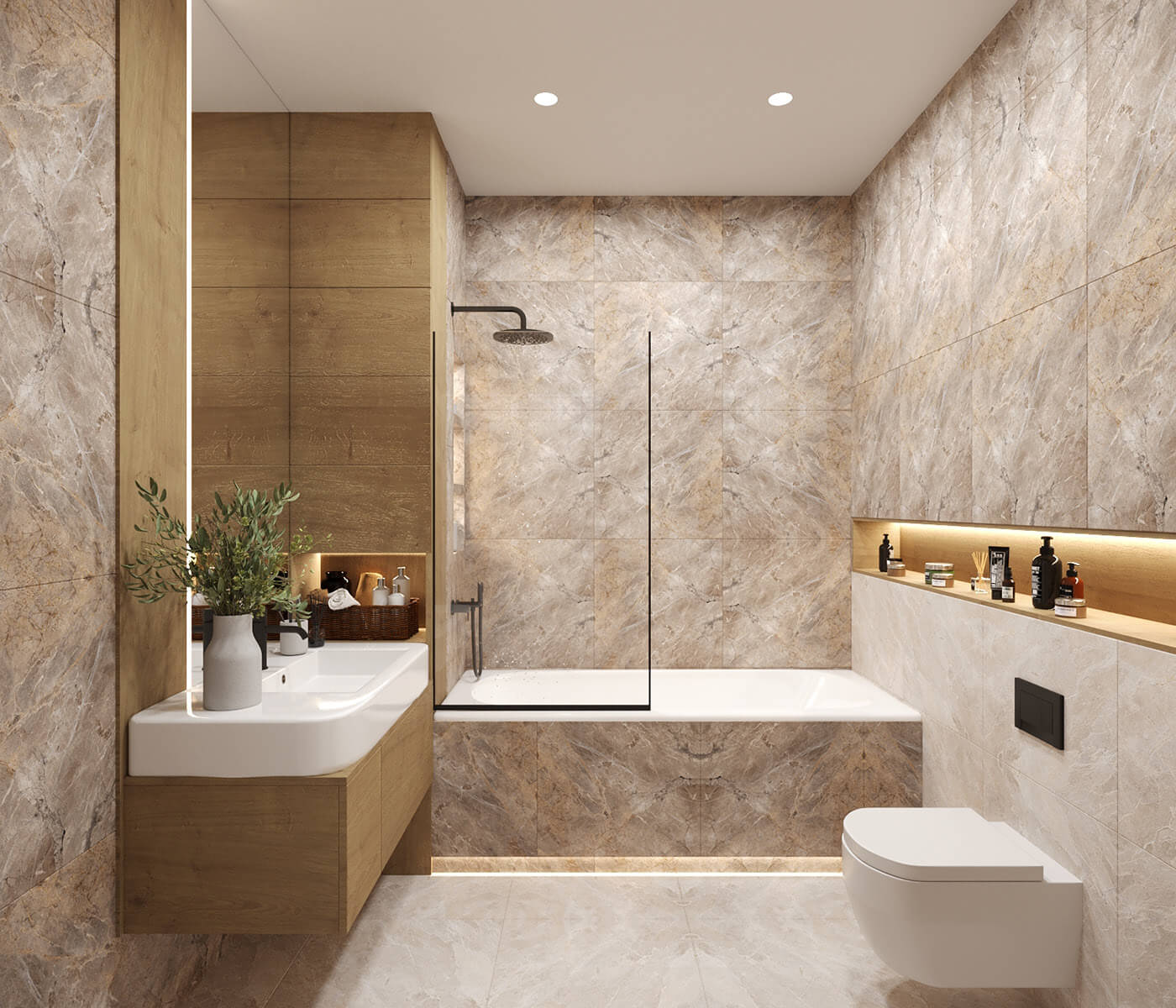 Kích thước tiêu chuẩn của nhà vệ sinh là 2.5m2 - 3m2