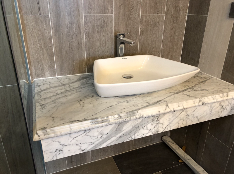 Mẫu bàn đá lavabo nổi