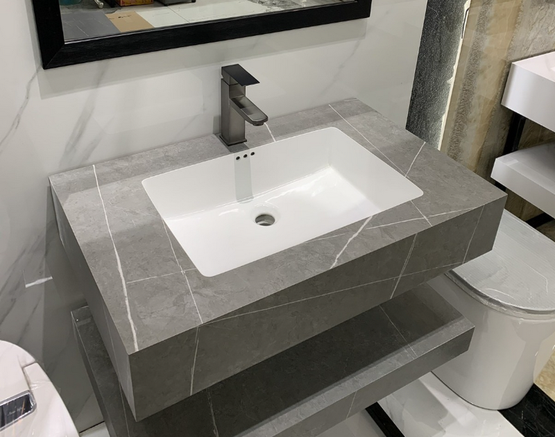 Bàn đá lavabo âm sàn độc đáo