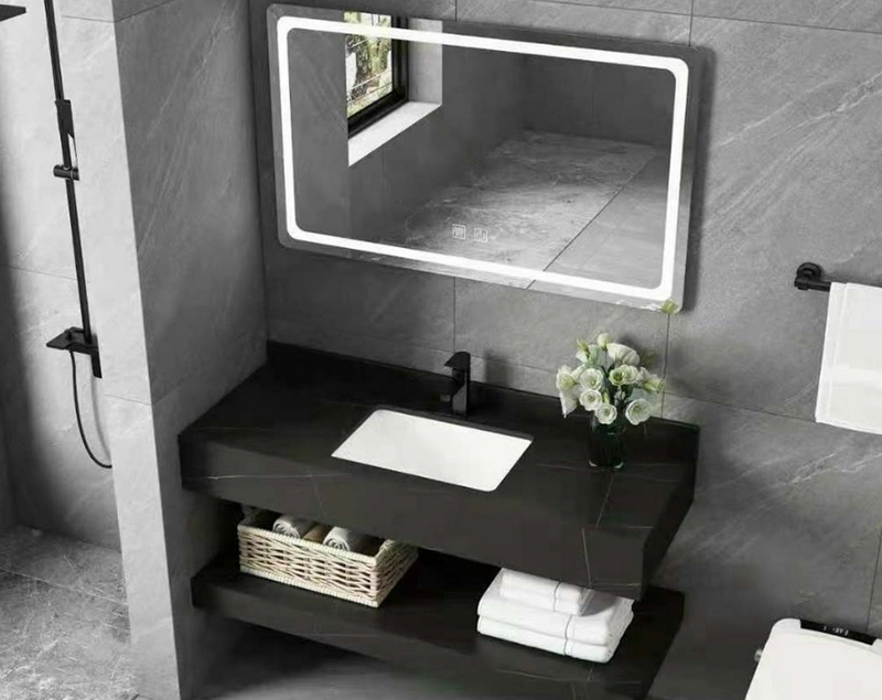 Bàn đá lavabo treo tường nhỏ gọn
