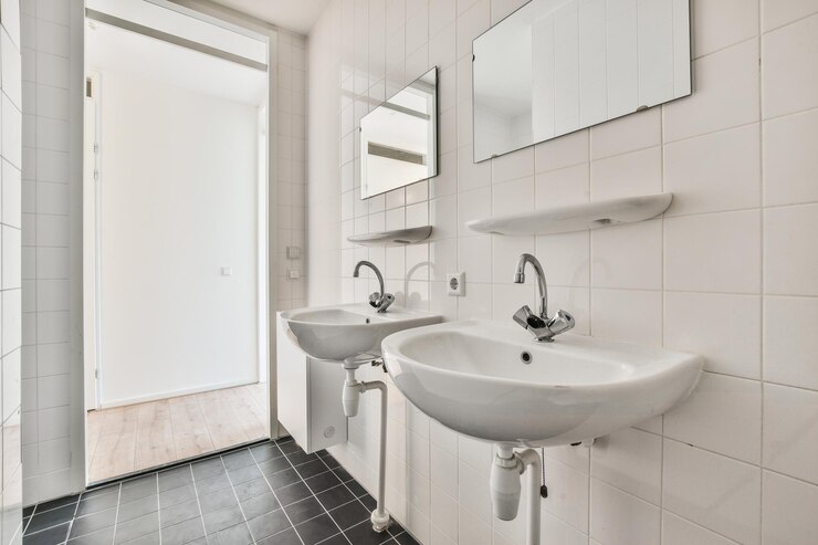 Mẫu lavabo treo tường được sử dụng phổ biến hiện nay