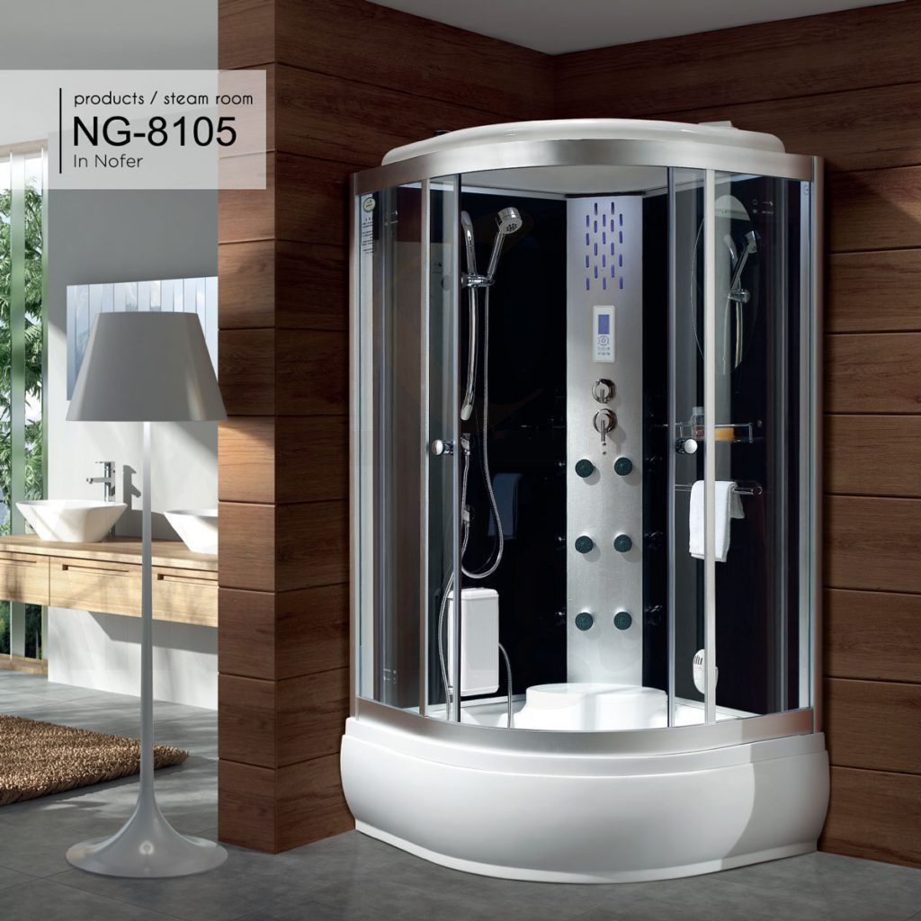 Bồn tắm đứng kích thước lớn với đầy đủ tiện nghi