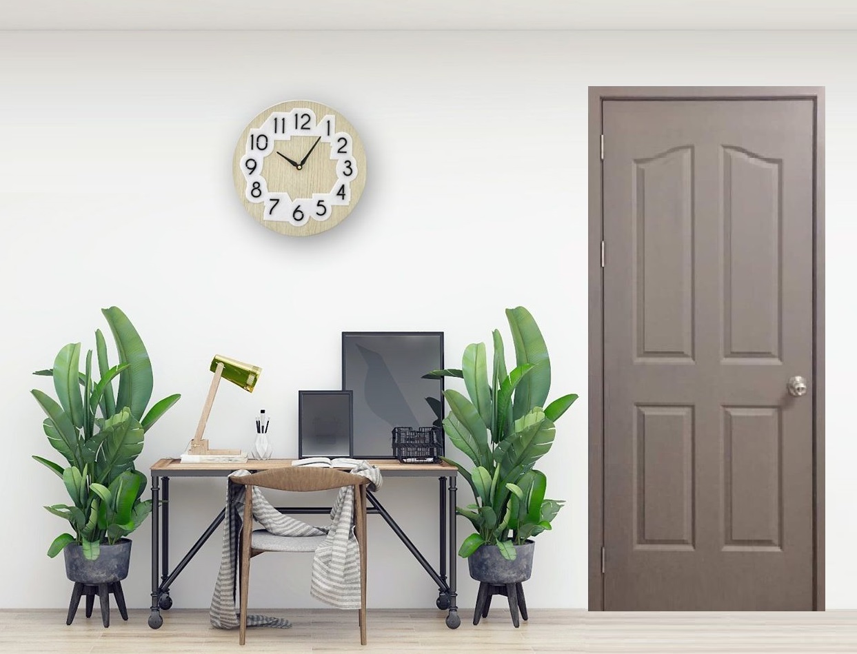 Mẫu cửa phòng ngủ đẹp tone nâu sang trọng, sạch sẽ