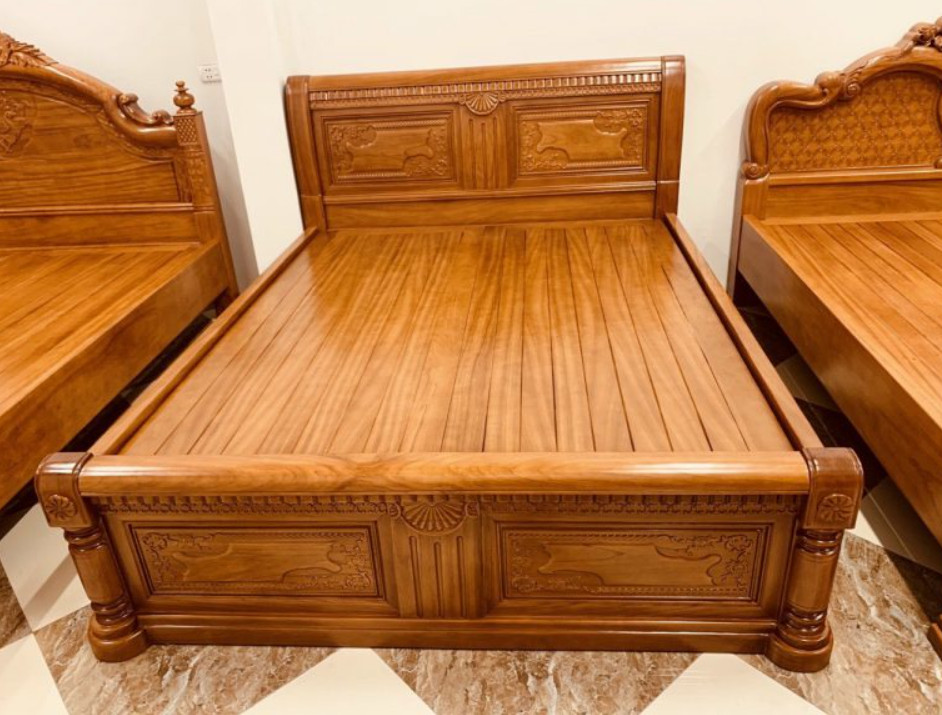 Mẫu giường ngủ gỗ Đỏ sang trọng, đẳng cấp