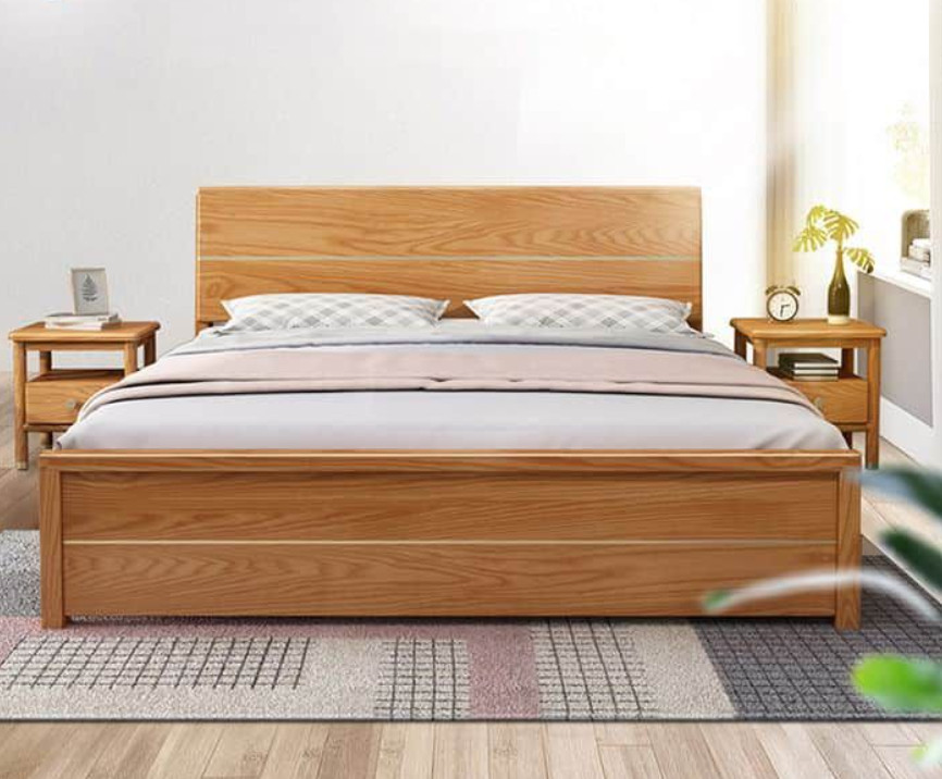Mẫu giường gỗ ngủ bệt