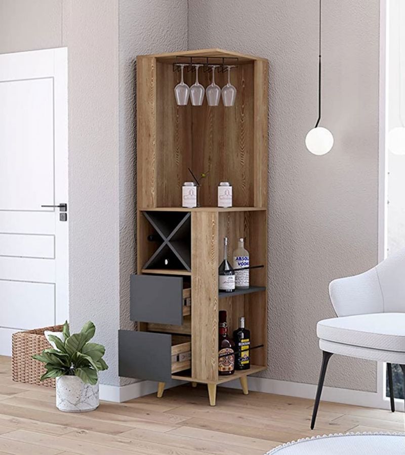 Tủ góc hình tam giác phù hợp cho phòng diện tích nhỏ