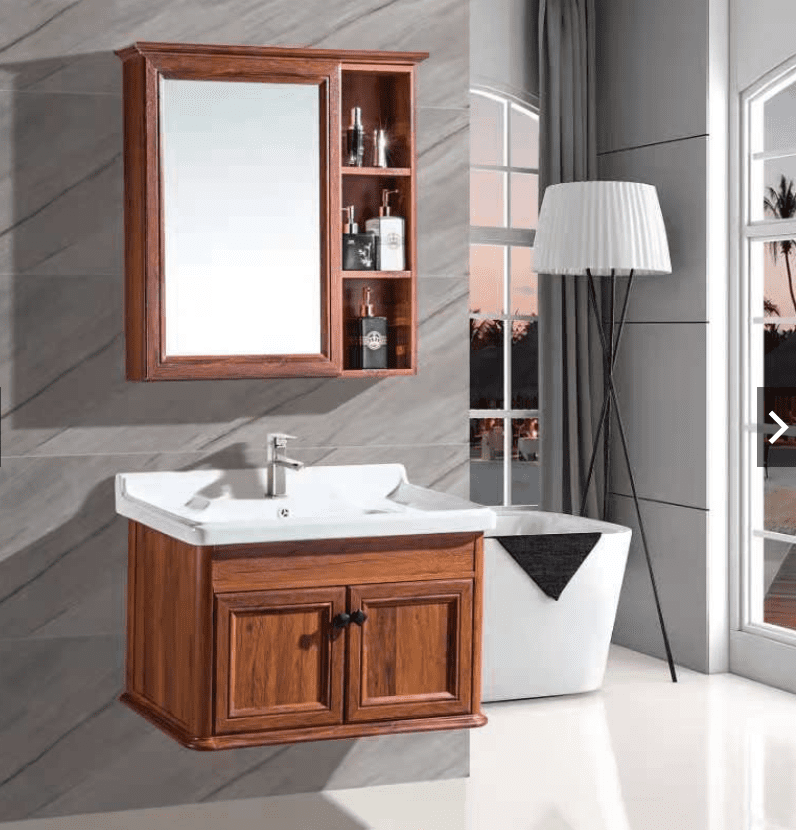 Tủ lavabo làm từ gỗ sồi có độ bền cao