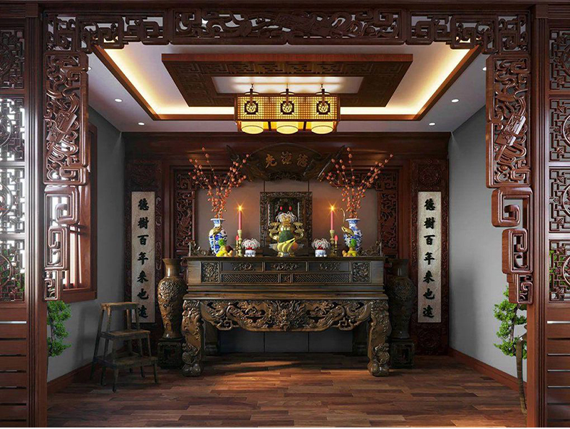 Trong phong thủy bàn thờ, gia chủ nên tránh đặt phòng thờ ở nơi quá lộ liễu