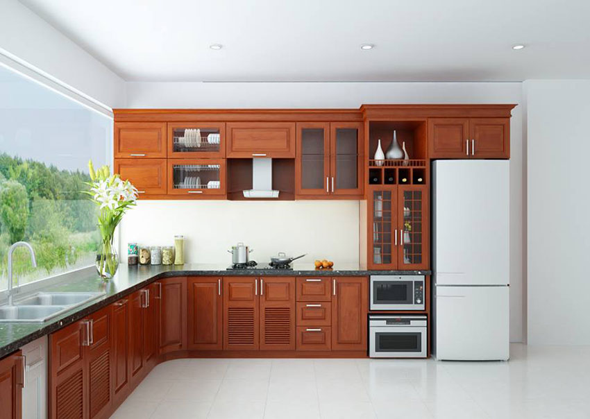 Tủ bếp chữ L và U thuận tiện cho gia chủ
