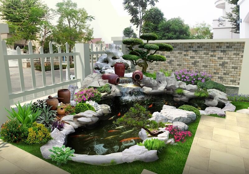Xây hồ nước trước nhà cần chú ý về mặt phong thủy