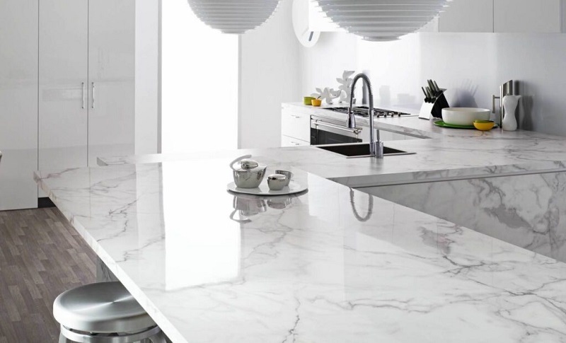 Trang trí bếp với đá nhân tạo Solid Surface vừa đẹp vừa bền