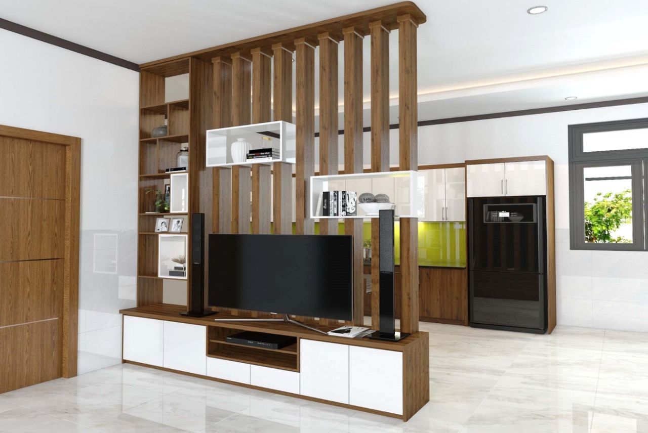 Tủ kệ có tác dụng phân chia không gian hiệu quả