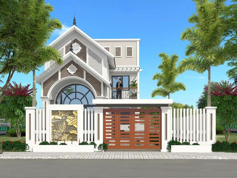 Kích thước cột cổng cần phù hợp với tổng thể của căn nhà