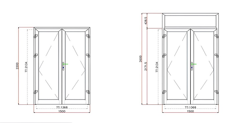 Tham khảo kích thước cửa sổ lùa 2 cánh