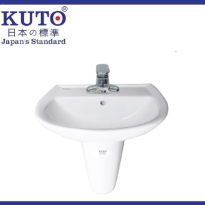 KUTO日本製の壁掛け型ミドルスタンド3穴洗面ボウル (E029)