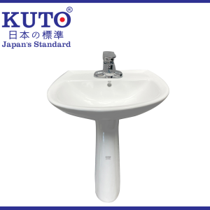 KUTO日本製の3穴スタンド型洗面ボウ (E032)