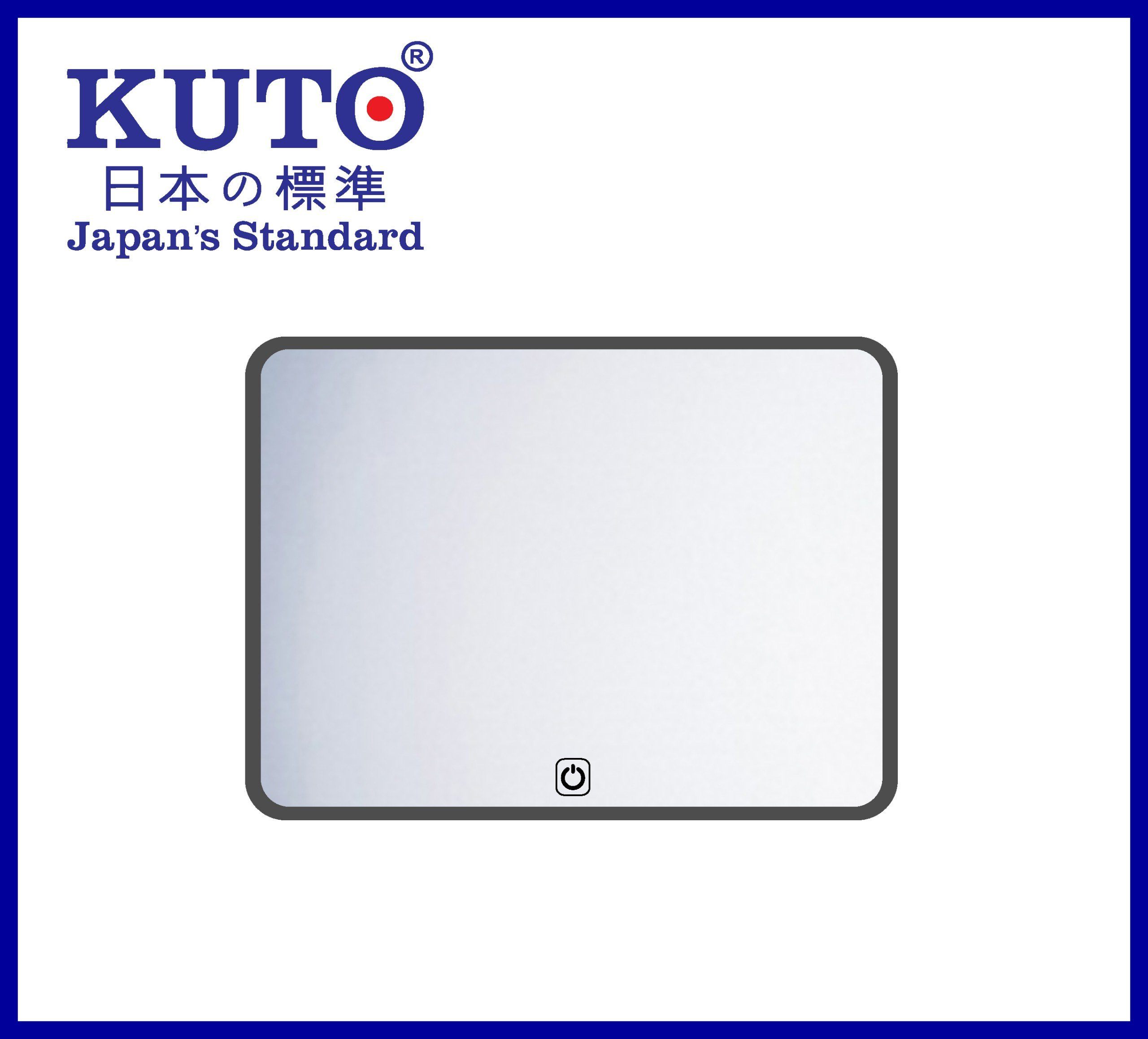 KUTO 日本製 横型 LEDミラー 3段階の明るさと加熱機能付き (O006)
