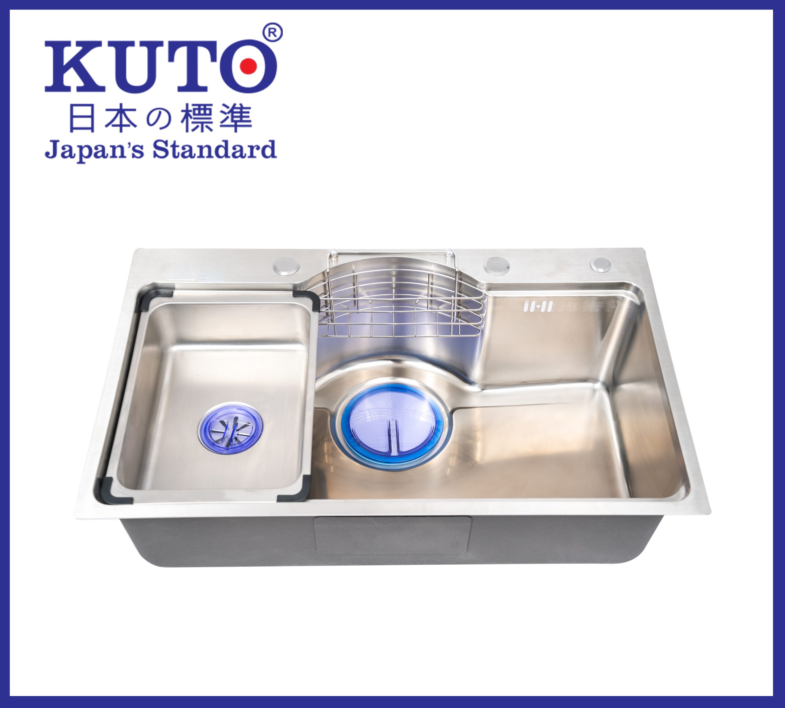 KUTO日本製の1槽マットステンレスシンク (M005)
