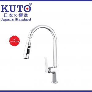 KUTO日本 製 銅ハンドキッチン蛇口(L006)