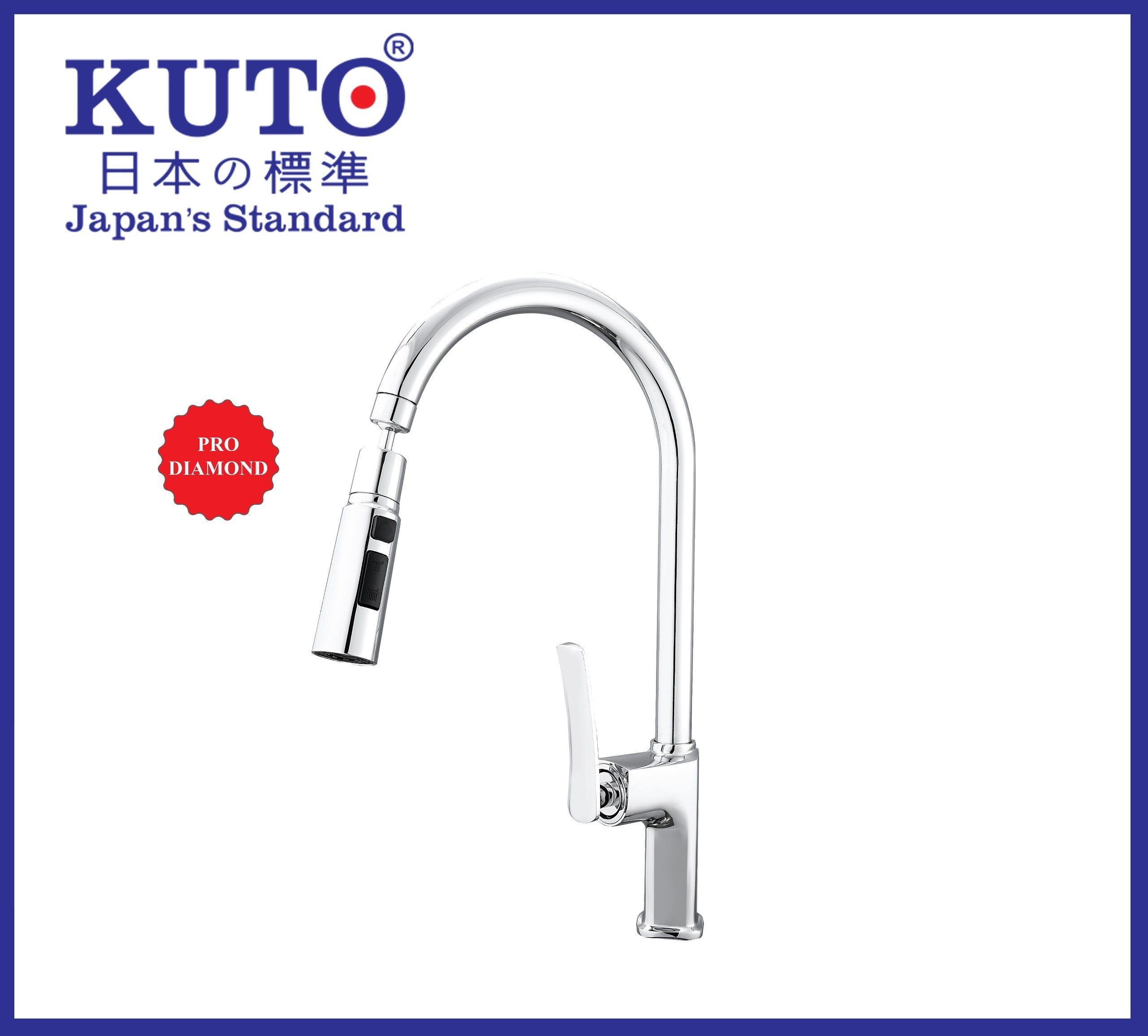 KUTO日本 製 銅ハンドキッチン蛇口(L006)