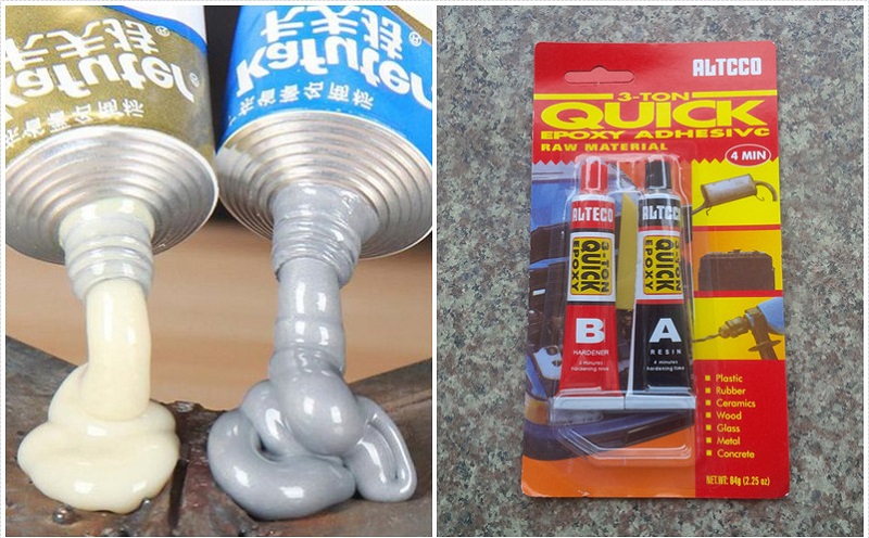Keo dán 2 thành phần có độ bám dính, khả năng chịu nước, chịu nhiệt rất tốt