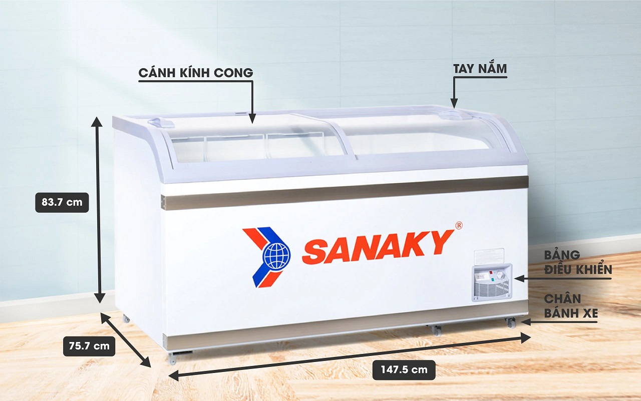 Tổng hợp những kích thước tủ đông thông dụng nhất hiện nay
