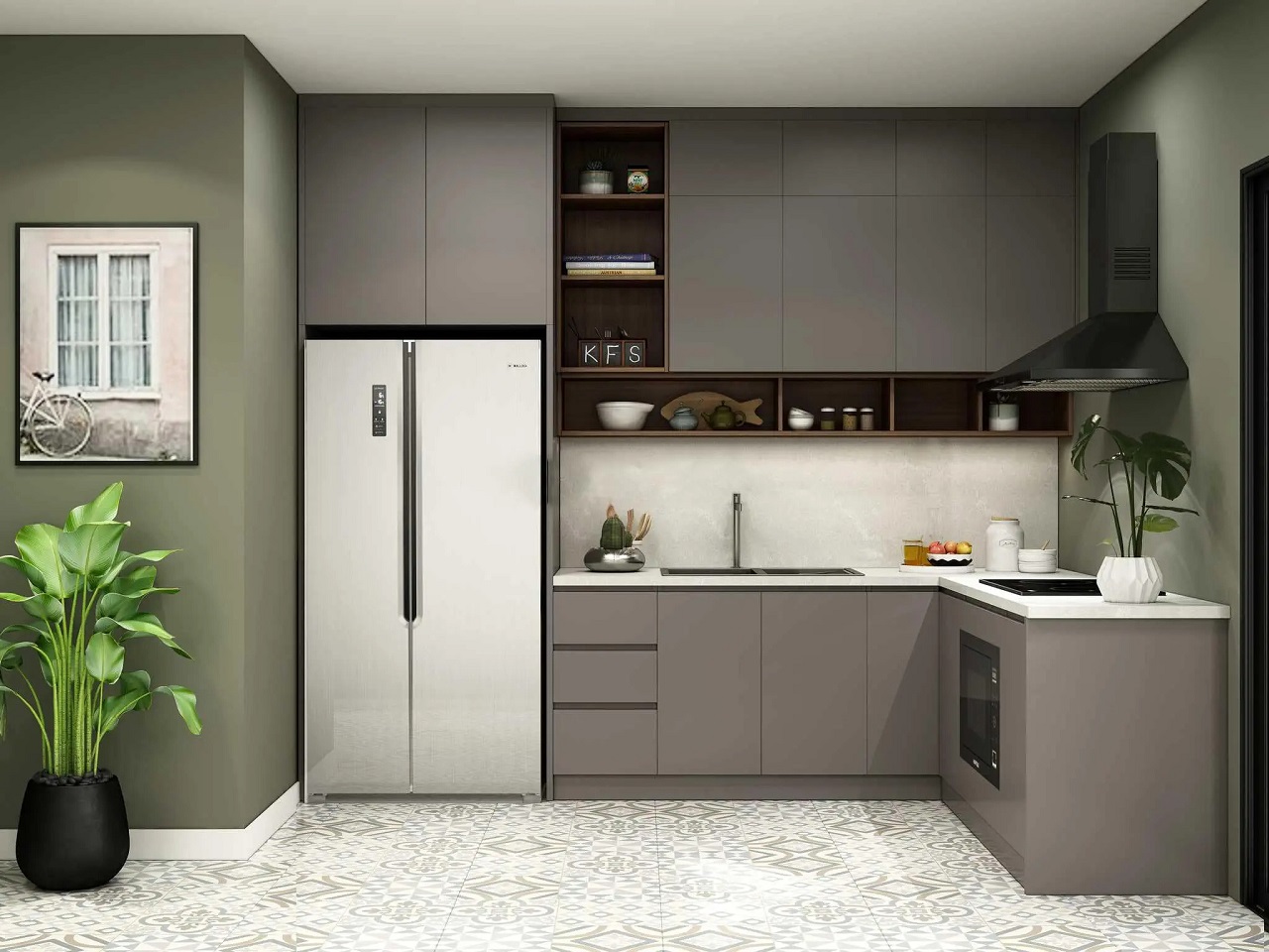 Tổng hợp các mẫu tủ bếp chữ L thiết kế hiện đại giúp tối ưu hóa mọi không gian