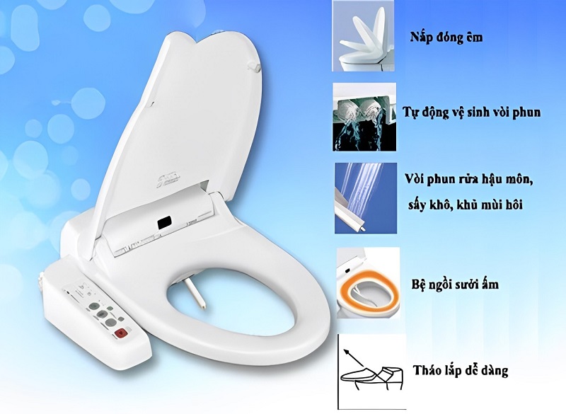 Nắp bồn cầu điện tử sở hữu nhiều tính năng ưu việt